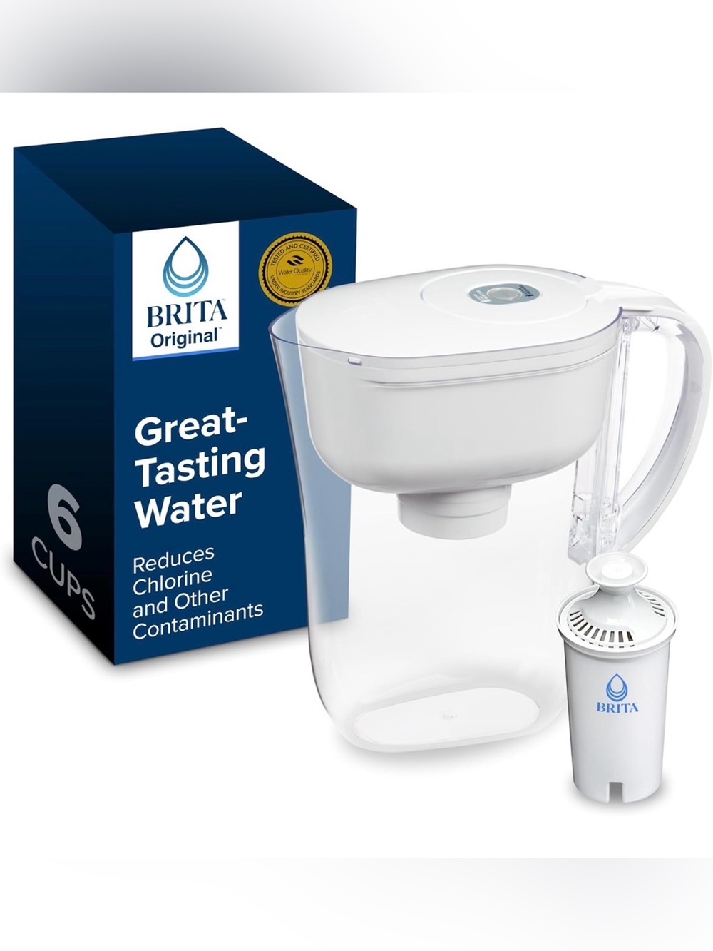 Brita NWT Metro 6 Cup Water Filter Pitcher White